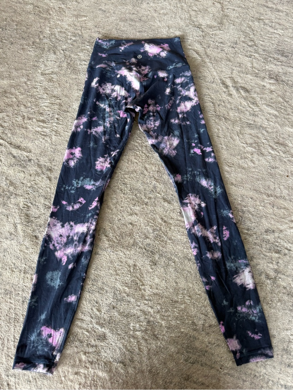 ✨lululemon Align dark blue legging with Pink Tie-Dye Accents✨